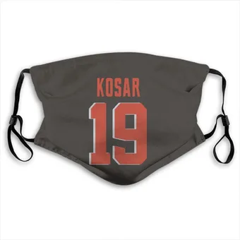 Bernie Kosar Name & Number Brown Face Mask