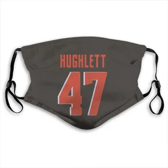 Charley Hughlett Name & Number Brown Face Mask