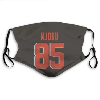 David Njoku Name & Number Brown Face Mask