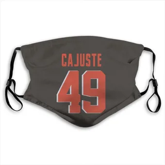 Devon Cajuste Name & Number Brown Face Mask