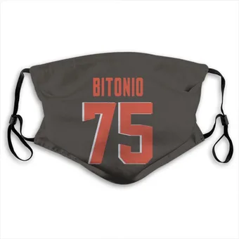 Joel Bitonio Name & Number Brown Face Mask