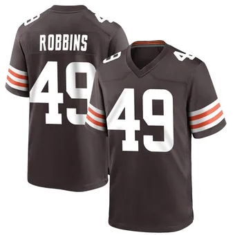 Men's Aidan Robbins Brown Game Team Color Football Jersey