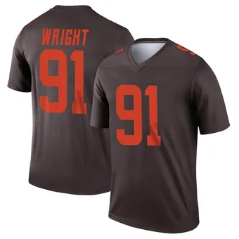 Men's Alex Wright Brown Legend Alternate Football Jersey