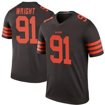 Men's Alex Wright Brown Legend Color Rush Football Jersey