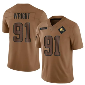 Men's Alex Wright Brown Limited 2023 Salute To Service Football Jersey