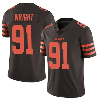 Men's Alex Wright Brown Limited Color Rush Football Jersey