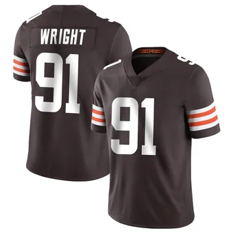 Men's Alex Wright Brown Limited Team Color Vapor Untouchable Football Jersey