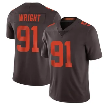 Men's Alex Wright Brown Limited Vapor Alternate Football Jersey