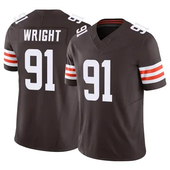 Men's Alex Wright Brown Limited Vapor F.U.S.E. Football Jersey