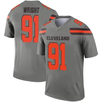 Men's Alex Wright Legend Inverted Silver Football Jersey