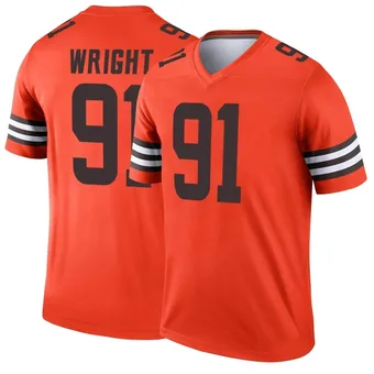 Men's Alex Wright Orange Legend Inverted Football Jersey