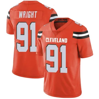 Men's Alex Wright Orange Limited Alternate Vapor Untouchable Football Jersey