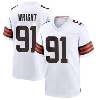 Men's Alex Wright White Game Football Jersey