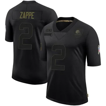 Men's Bailey Zappe Black Limited 2020 Salute To Service Football Jersey