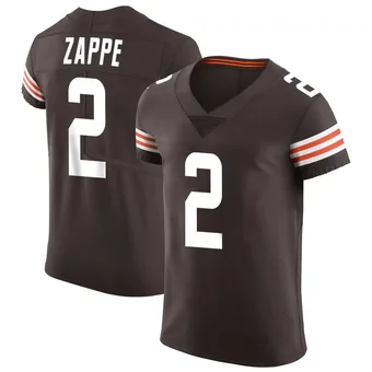 Men's Bailey Zappe Brown Elite Vapor Football Jersey