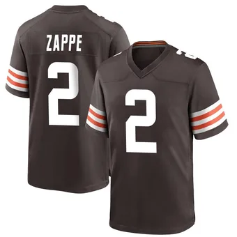 Men's Bailey Zappe Brown Game Team Color Football Jersey