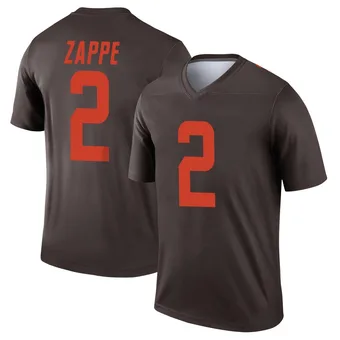 Men's Bailey Zappe Brown Legend Alternate Football Jersey