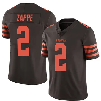 Men's Bailey Zappe Brown Limited Color Rush Football Jersey