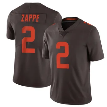 Men's Bailey Zappe Brown Limited Vapor Alternate Football Jersey