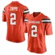 Men's Bailey Zappe Orange Game Alternate Football Jersey