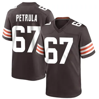 Men's Ben Petrula Brown Game Team Color Football Jersey