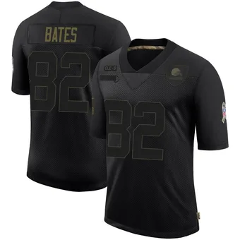 Men's Brenden Bates Black Limited 2020 Salute To Service Football Jersey