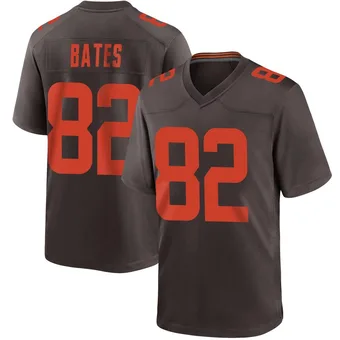 Men's Brenden Bates Brown Game Alternate Football Jersey