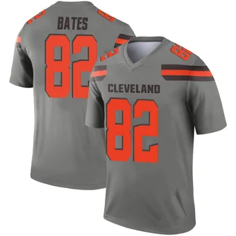 Men's Brenden Bates Legend Inverted Silver Football Jersey