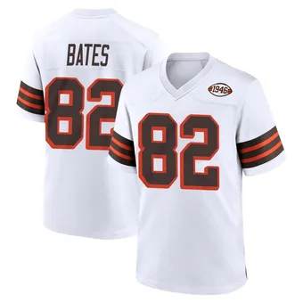 Men's Brenden Bates White Game 1946 Collection Alternate Football Jersey