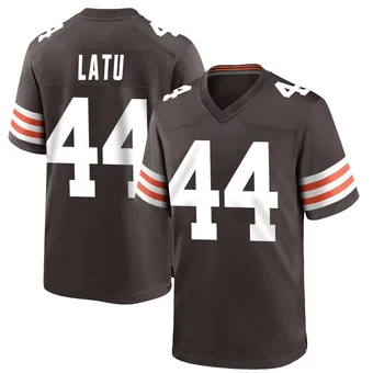 Men's Cameron Latu Brown Game Team Color Football Jersey