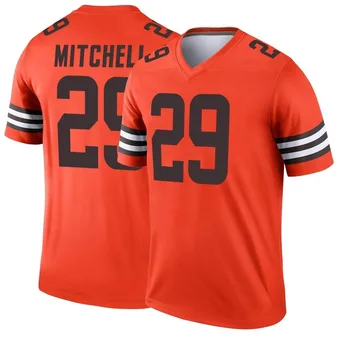 Men's Cameron Mitchell Orange Legend Inverted Football Jersey