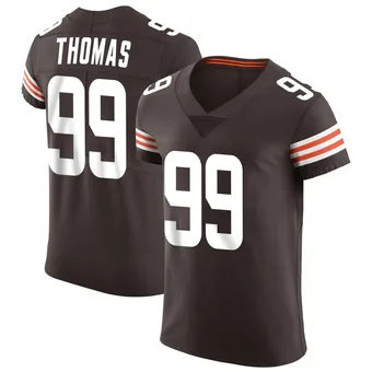 Men's Cameron Thomas Brown Elite Vapor Football Jersey