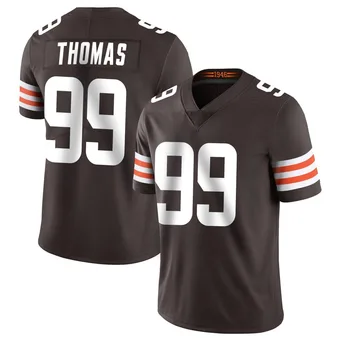 Men's Cameron Thomas Brown Limited Team Color Vapor Untouchable Football Jersey