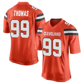 Men's Cameron Thomas Orange Game Alternate Football Jersey