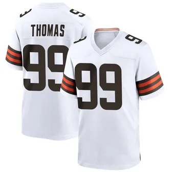 Men's Cameron Thomas White Game Football Jersey