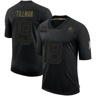 Men's Cedric Tillman Black Limited 2020 Salute To Service Football Jersey