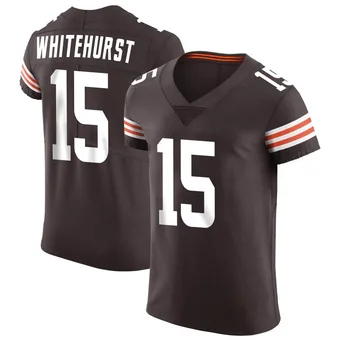 Men's Charlie Whitehurst Brown Elite Vapor Football Jersey