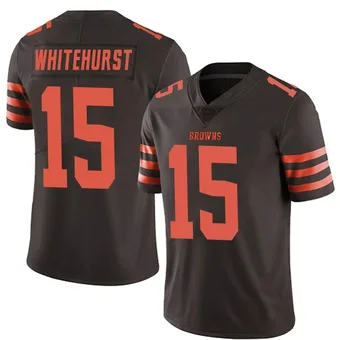 Men's Charlie Whitehurst Brown Limited Color Rush Football Jersey