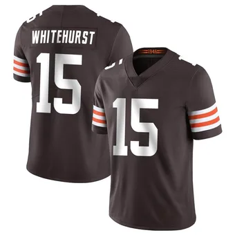 Men's Charlie Whitehurst Brown Limited Team Color Vapor Untouchable Football Jersey