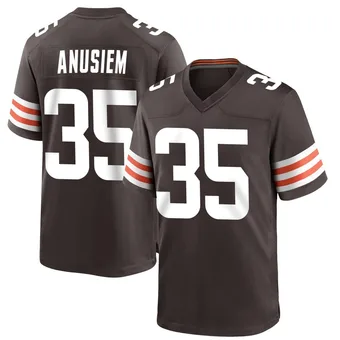 Men's Chigozie Anusiem Brown Game Team Color Football Jersey