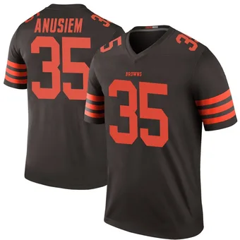 Men's Chigozie Anusiem Brown Legend Color Rush Football Jersey