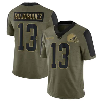 Men's Corey Bojorquez Olive Limited 2021 Salute To Service Football Jersey