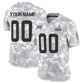 Men's Custom Arctic Camo Limited 2024 Salute to Service Football Jersey