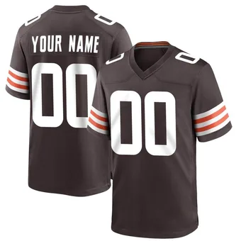 Men's Custom Brown Game Team Color Football Jersey