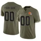 Men's Custom Olive Limited 2022 Salute To Service Football Jersey