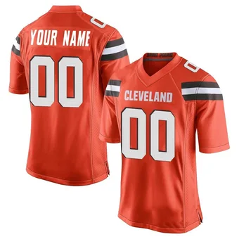 Men's Custom Orange Game Alternate Football Jersey