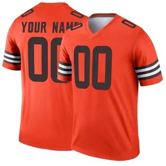 Men's Custom Orange Legend Inverted Football Jersey