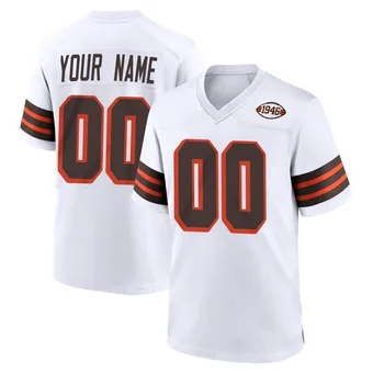 Men's Custom White Game 1946 Collection Alternate Football Jersey