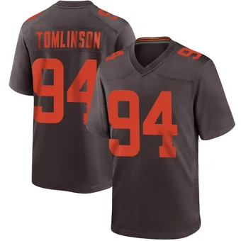 Men's Dalvin Tomlinson Brown Game Alternate Football Jersey