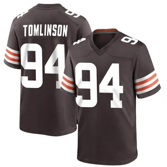 Men's Dalvin Tomlinson Brown Game Team Color Football Jersey